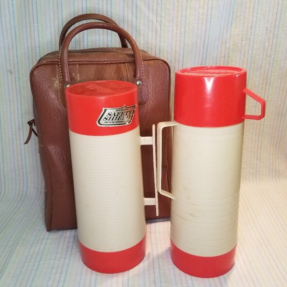 Aladdin Dining Vintage Aladdin Duraclad Hylo Quart Thermos Set W